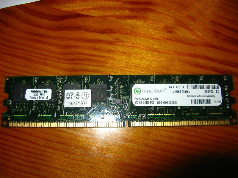 Продам: Rendition 512MB PC-5300 DDR2