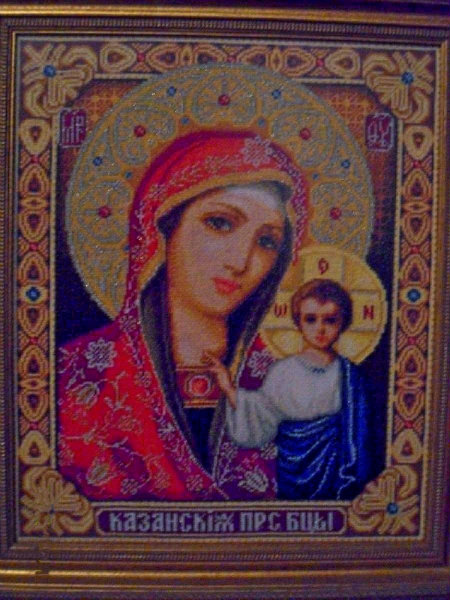 Продам: Вышитая икона казанская Богородица
