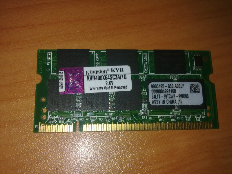 Продам: DDR (для ноутбука) KVR400X64   1G