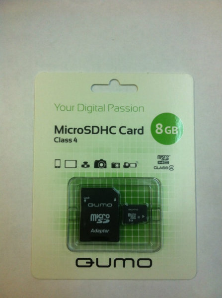 Продам: Карта памяти micro SD 8gb 4 class qumo