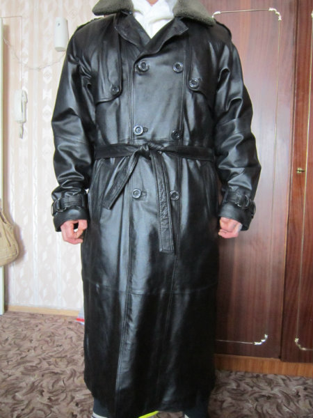 Продам: кожаный плащ-пальто