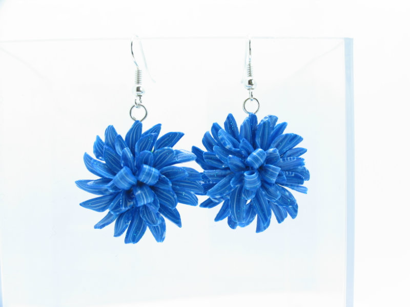 Продам: Серьги "Синий цветок"