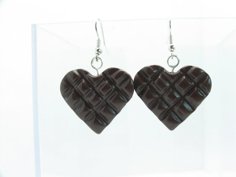 Продам: Серьги "Шоколадные сердечки"
