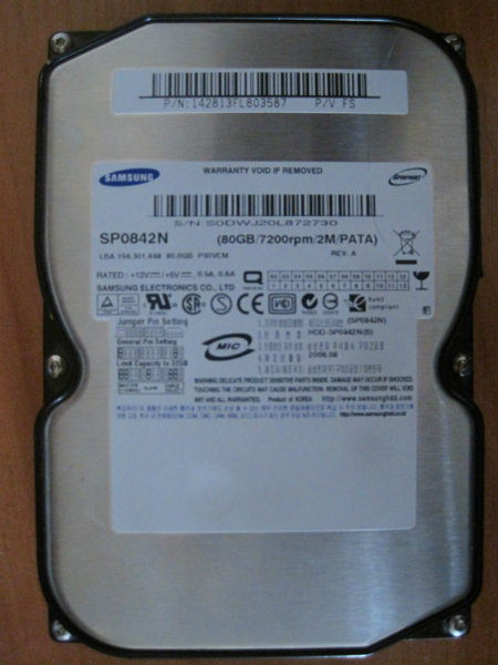 Продам: Жд Samsung SP0842N 80Gb