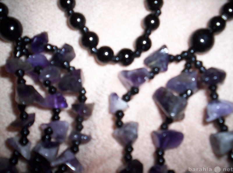 Продам: ожерелье из натурального аметиста с агат