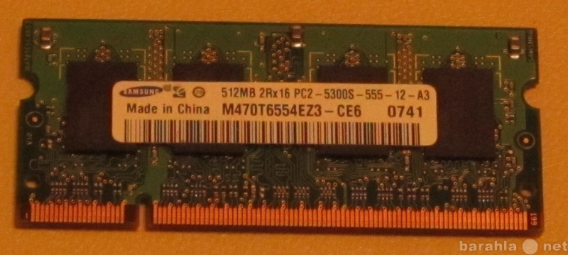 Продам: Память Samsung DDR2 667 SO-DIMM 512 Мб