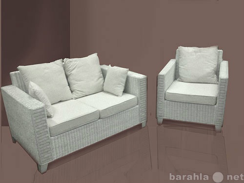 Продам: Кресло новое беленое плетеное ротанговое