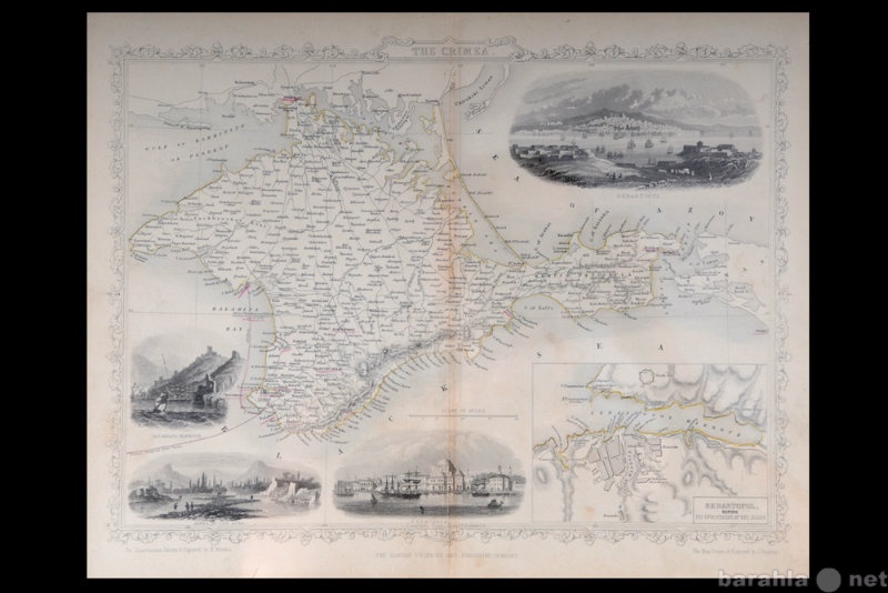 Продам: Карта Крыма, 1850 г. Дж. Рапкин