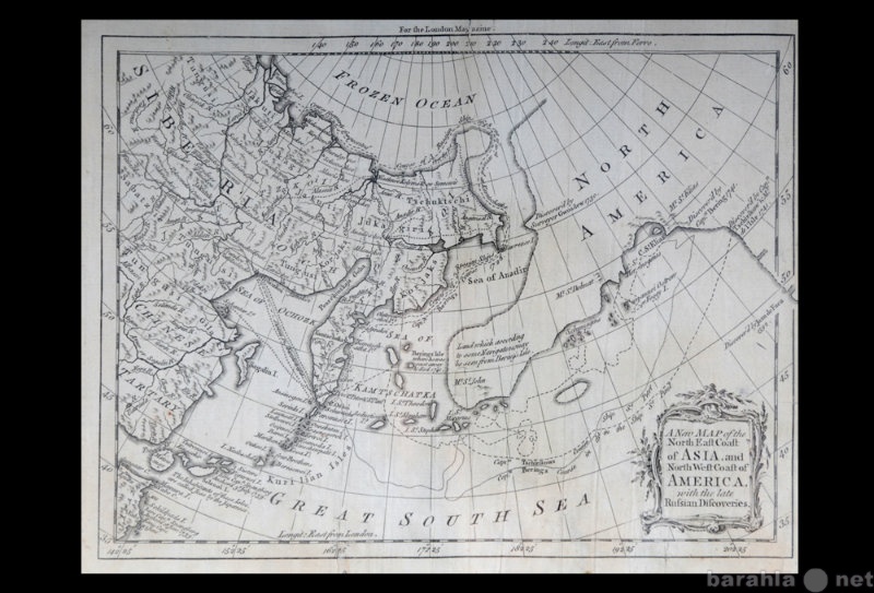 Продам: Карта России, Аляска, 1760 г.