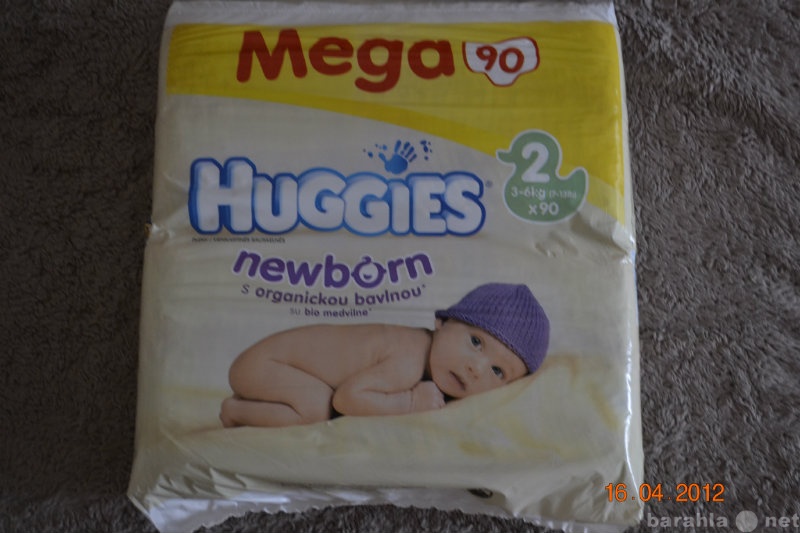 Продам: Подгузники Huggies Newborn 3-6 кг, 90 шт
