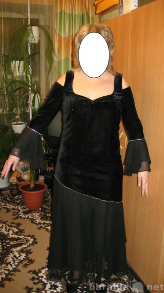 Продам: вечернее черное бархатное платье