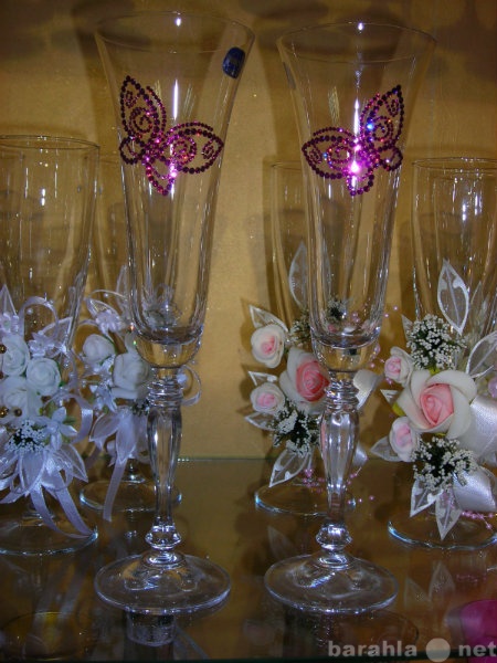 Продам: Свадебные бокалы "Бабочки"