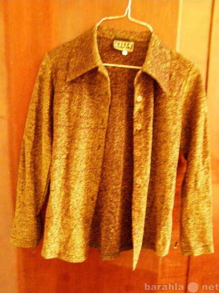 Продам: Блузка темно-коричневая с золотой нитью