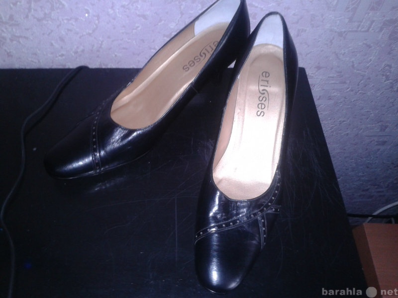 Продам: туфли черные кожаные