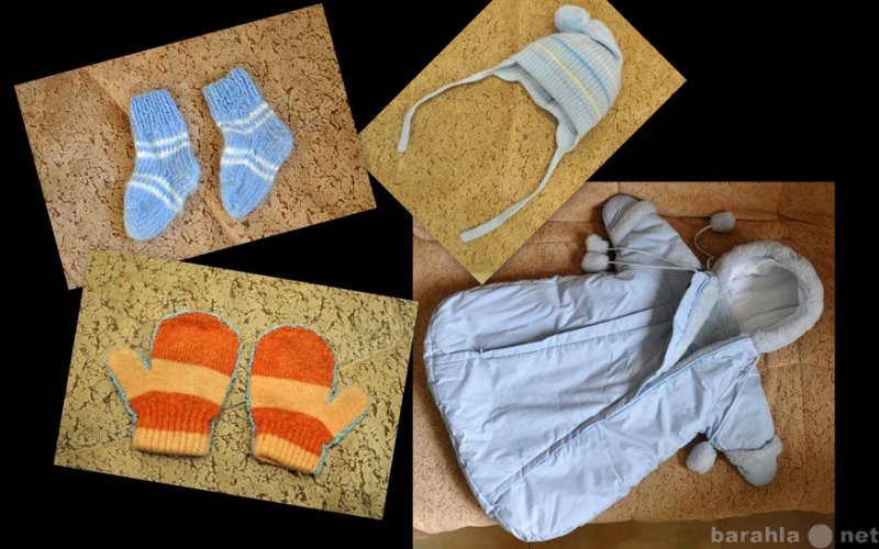 Продам: Комбинезон-мешок + шапка, носки, варежки