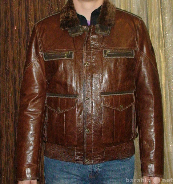 Продам: куртку кожаную коричневую 48 р. на подкл