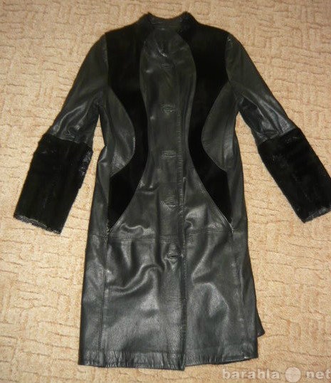 Продам: пальто кожаное со вставками из меха нутр