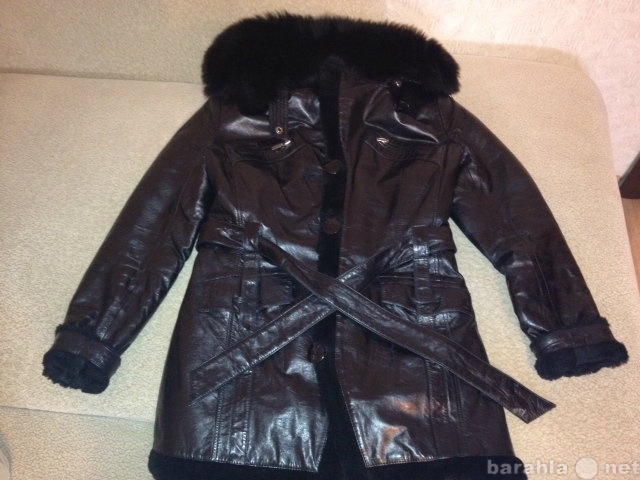 Продам: Куртка кожаная зимняя черная