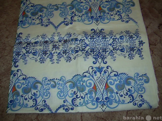 Продам: Ткань лен на шторы для кухни «Гжель» цве