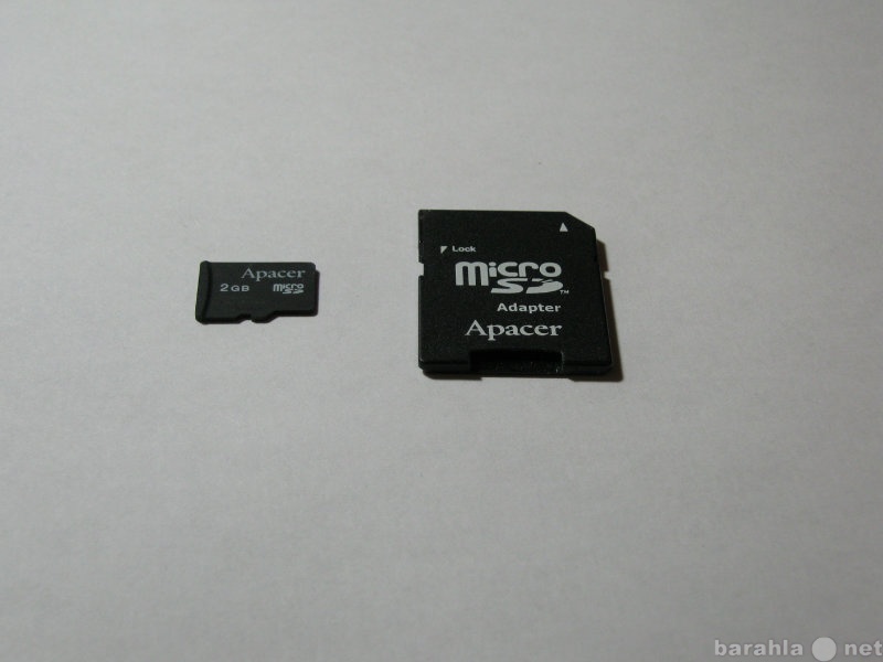 Продам: Apacer micro sd 2gb с адаптером на SD