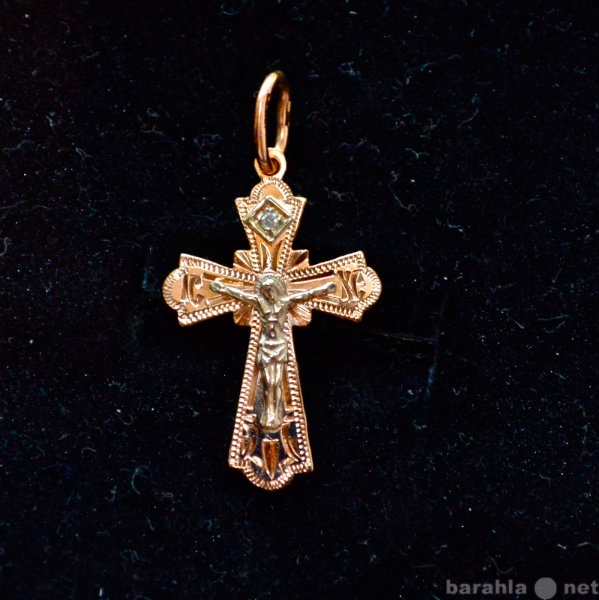 Продам: Золотой крестик с бриллиантом