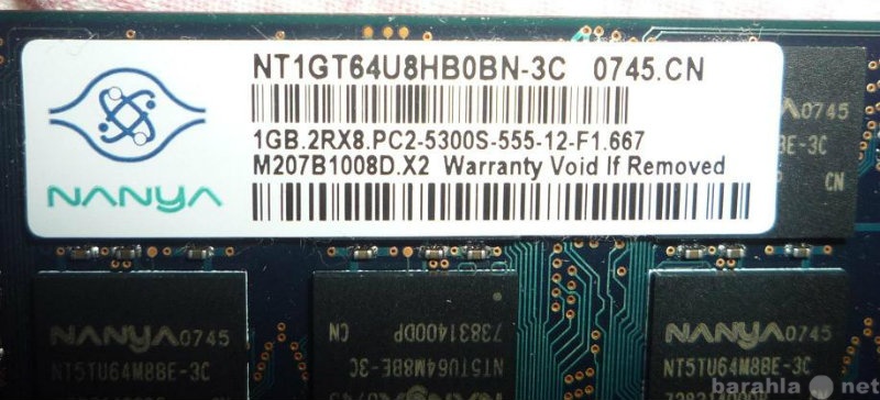 Продам: ОЗУ для ноутбука DDR2 1Gb Nanya.