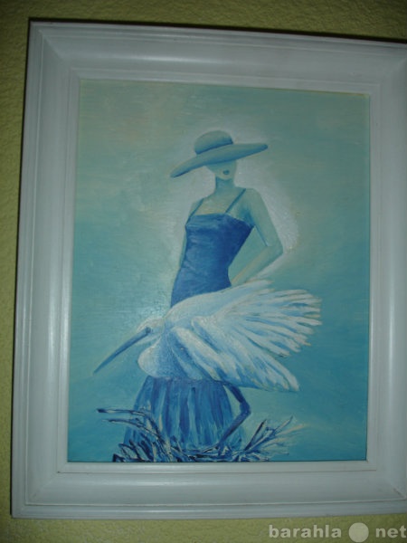 Продам: Картина "Девушка и птица"