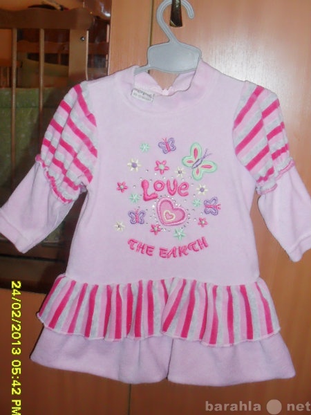 Продам: Детское платье(Велюр).размер 80-86