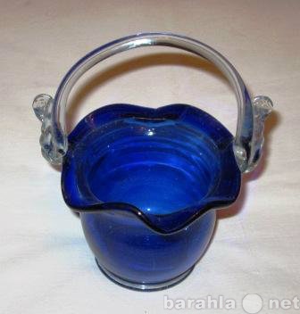 Продам: вазочку «Корзинка». Синее стекло. MADE I