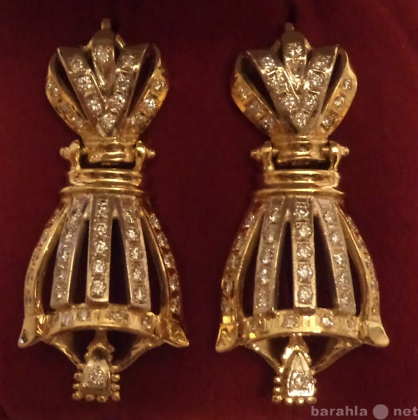 Продам: золотые серьги с бриллиантами
