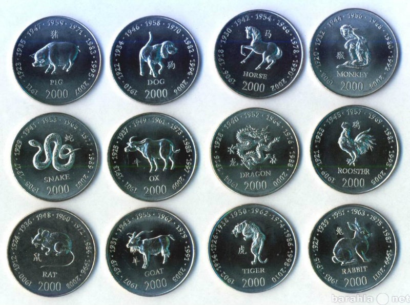 Продам: Набор монет Сомали восточный гороскоп