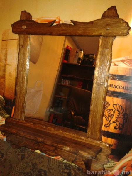 Продам: Зеркало из массива дерева ручной работы