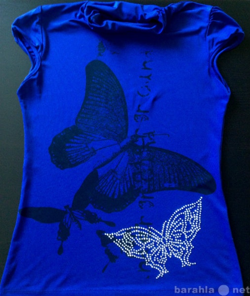 Продам: Синяя кофточка с бабочками