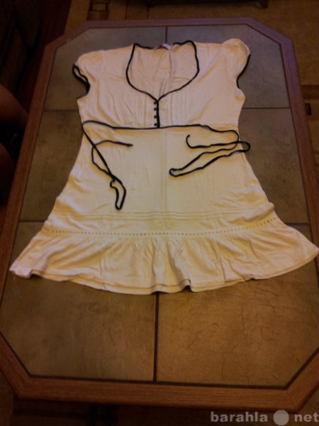 Отдам даром: Белая летняя блузка с завязками р.46