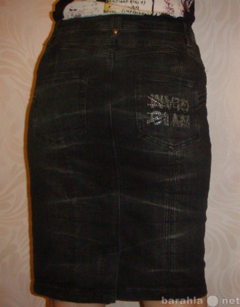 Продам: Юбка джинсовая темно-серая карандаш
