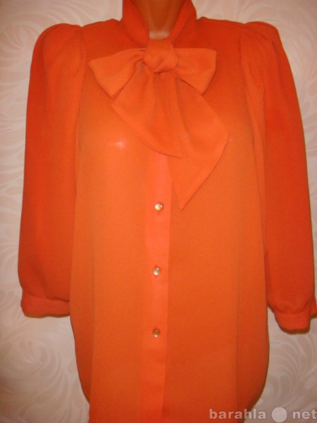 Продам: Блуза из шифона красно-оранжевая