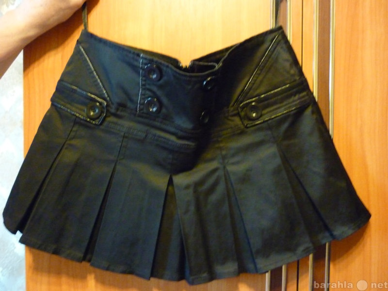 Продам: Черная мини юбка со складками