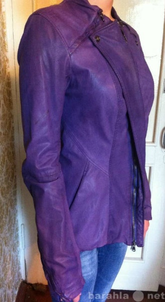 Продам: Итальянская кожаная куртка фиолетовая