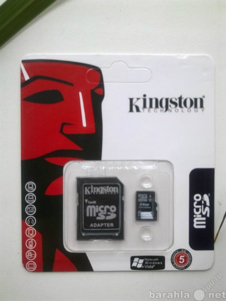 Продам: micro-SD Kingston 64Gb + SD adapter