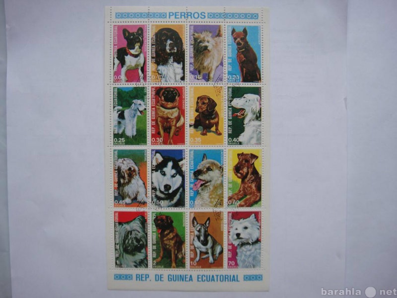 Продам: Марки Собаки.Экваториальная Гвинея 1974