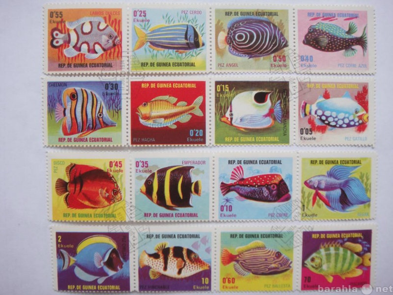 Продам: Марки Тропические рыбы. Гвинея 1974 г.