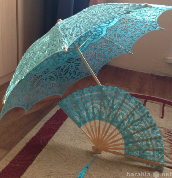 Продам: Кружевной зонтик+веер
