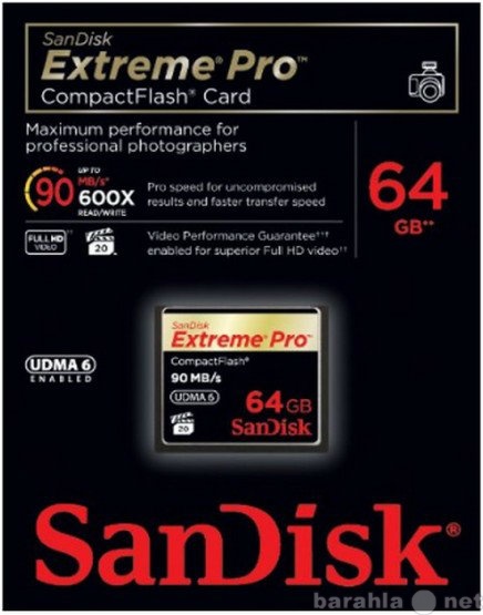 Продам: Compact Flash Sandisk CF 64Gb Extrem