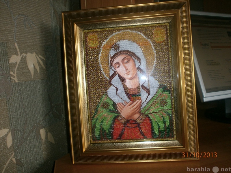 Продам: Икона из бисера Богородица Умиление