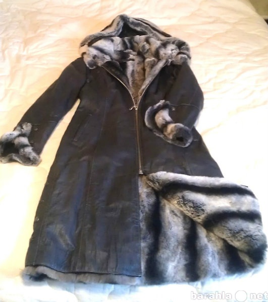 Продам: Зимнее кожаное пальто с мехом шиншиллы