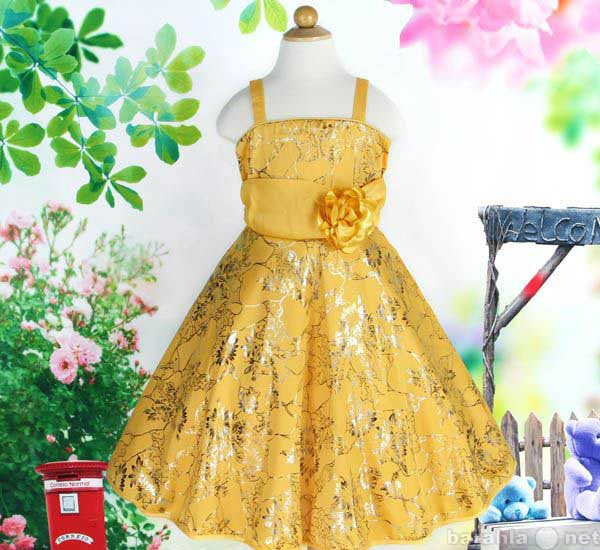 Продам: Жёлтое платье с принтом