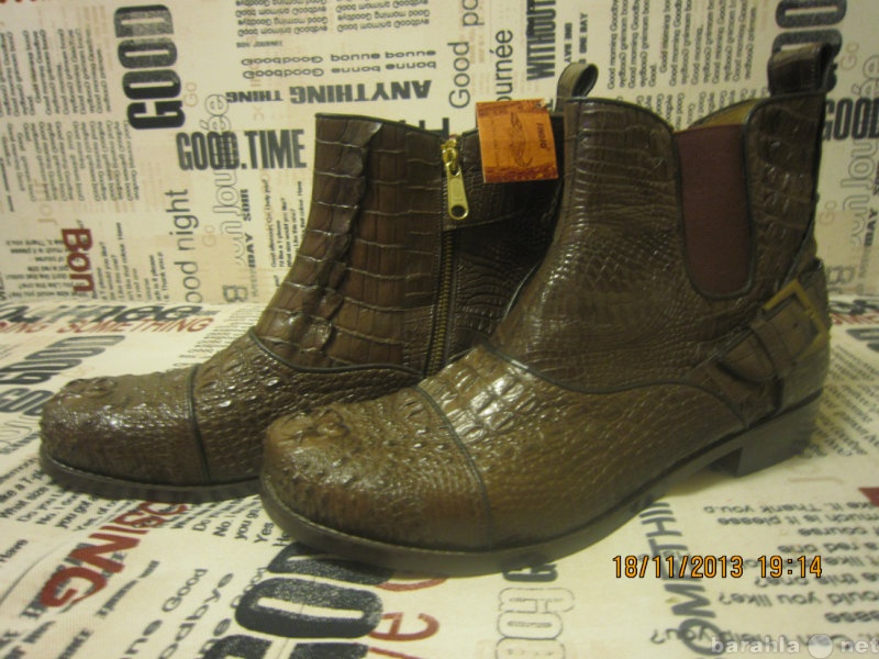 Продам: Ботинки из кожи крокодила