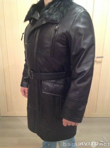 Продам: Кожаное мех пальто Pierre Cardin 50-52р