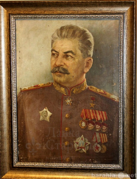 Продам: Портрет И.В. Сталина, 1940-е г, масло