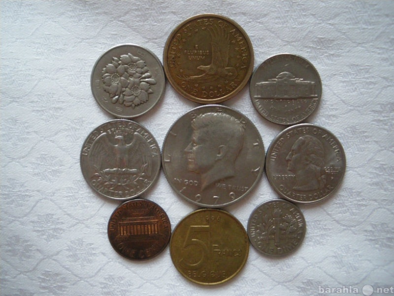 Продам: Монеты США, Японии, Франции
